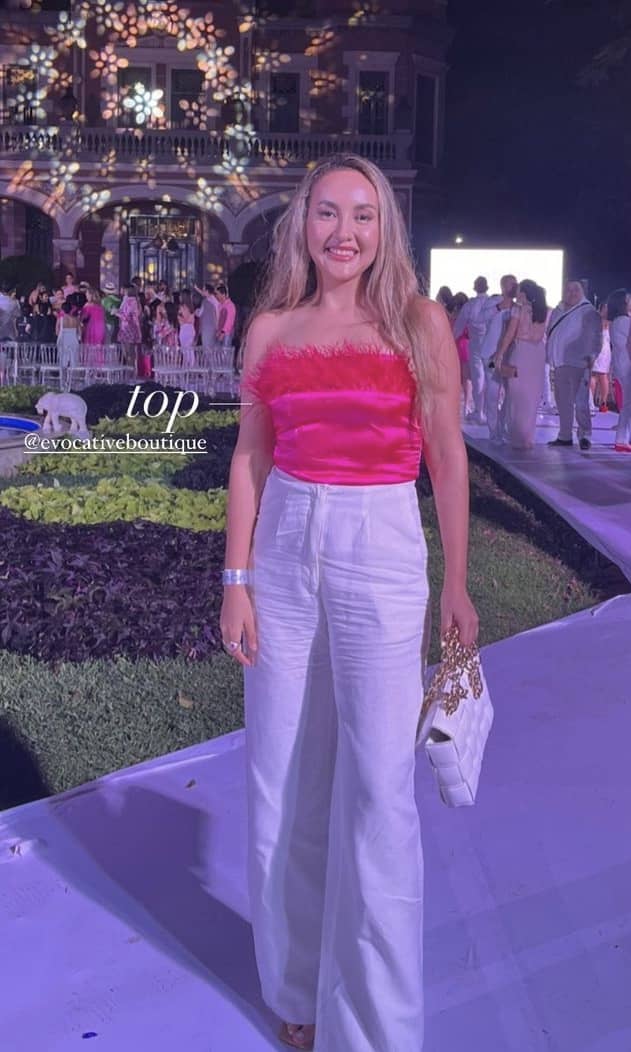 Top Plumas Rosa MILA
