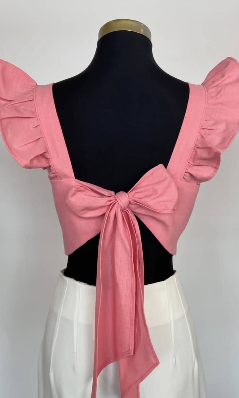 Blusa de moño algodón