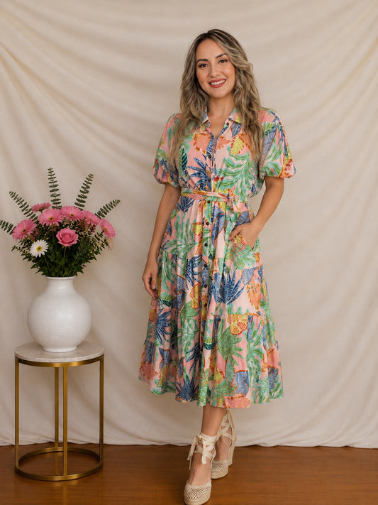 Vestido Marilu en Lino Rayón