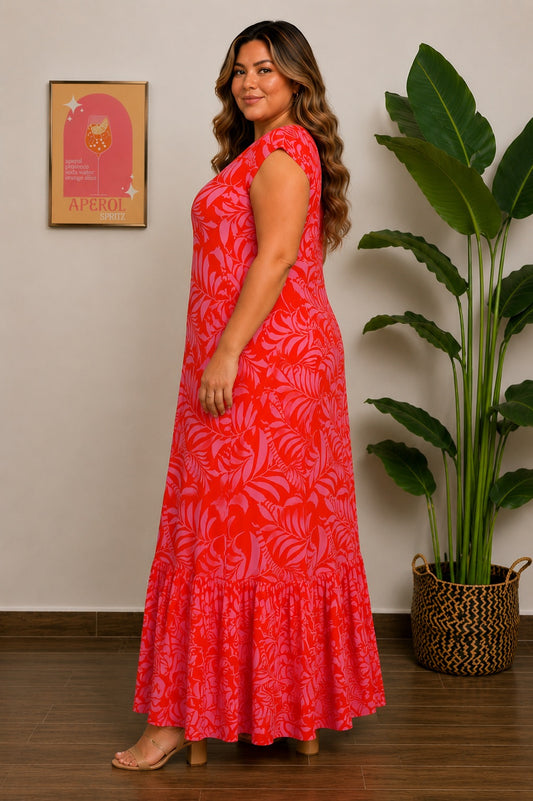 Vestido Boho Chic Rayón –2XL