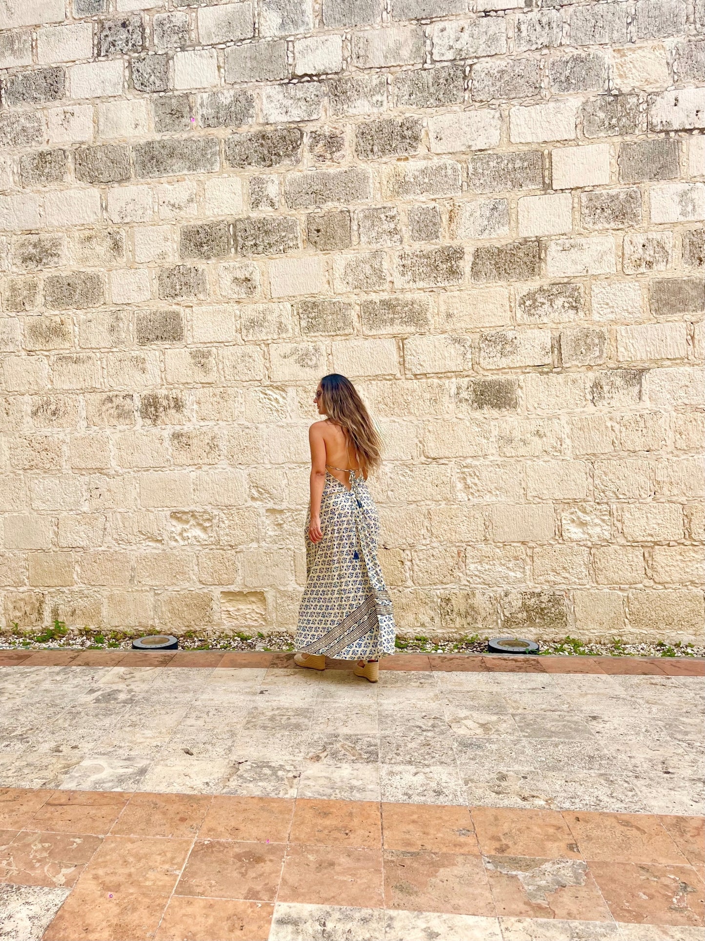 Vestido Boho Chic Rayón – Unitalla, Espalda Descubierta Azul Negro