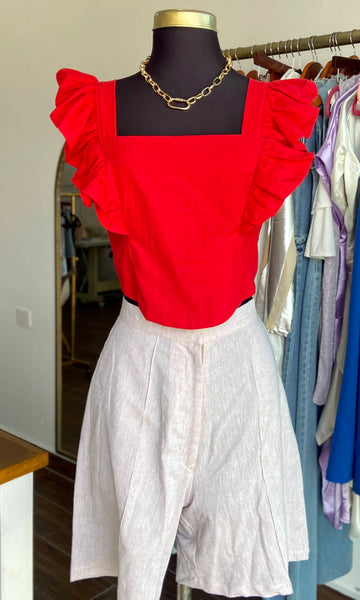 Blusa de moño algodón