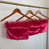 Top plumas hot pink