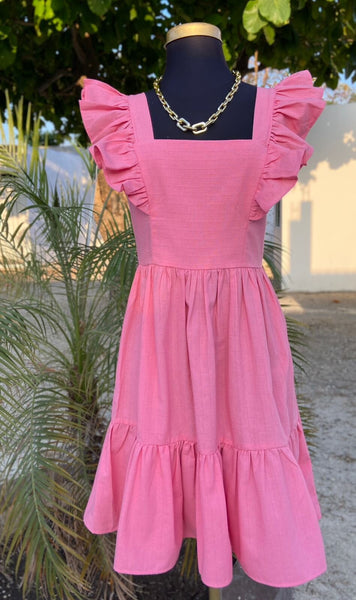 Vestido de Moño Rosa corto